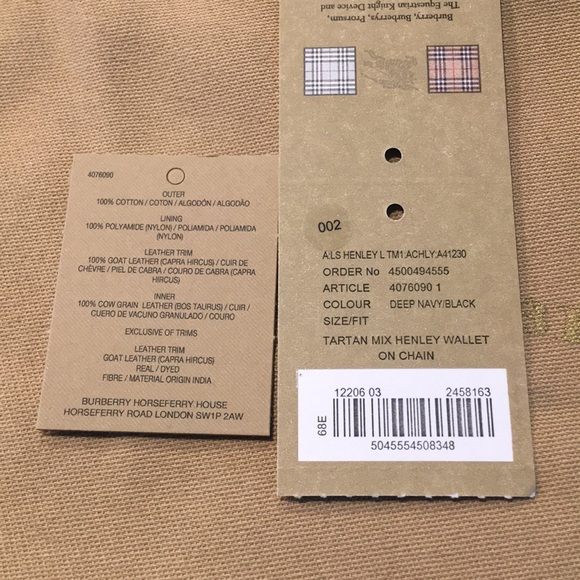 NWT Burberry Tartan Henley wallet crossbody - Picture 6 of 8